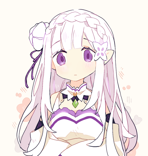 emilia (re:zero kara hajimeru isekai seikatsu) drawn by melanbread