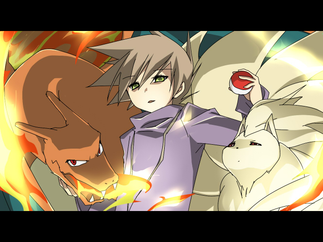 blue oak, charizard, and ninetales (pokemon and 1 more) drawn by s_ruki