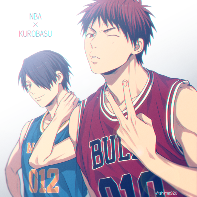 kagami taiga and himuro tatsuya (kuroko no basuke and 3 more) drawn by mashima_shima