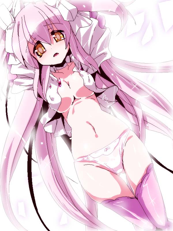 kaname madoka and ultimate madoka (mahou shoujo madoka magica) drawn by miuku_(marine_sapphire)
