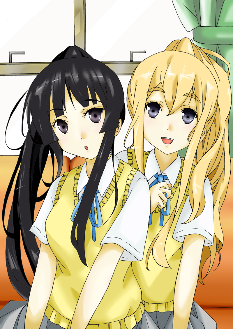 akiyama mio and kotobuki tsumugi (k-on!) drawn by fukuma