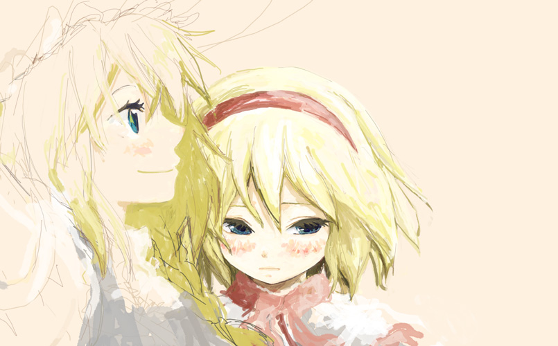 kirisame marisa and alice margatroid (touhou) drawn by poncho_(poncho)