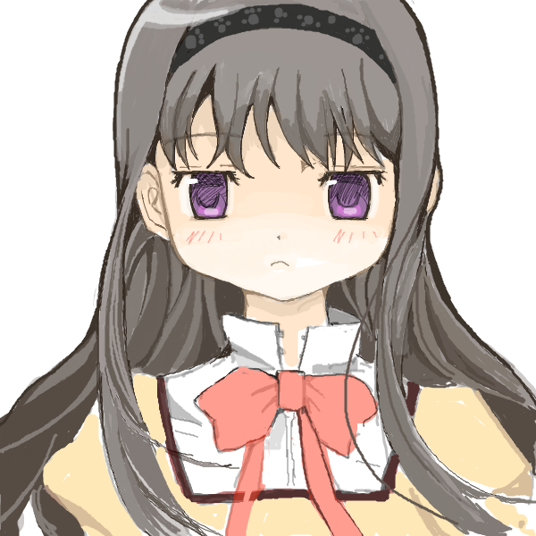 akemi homura (mahou shoujo madoka magica) drawn by toshi_(little-fluffy-cloud)