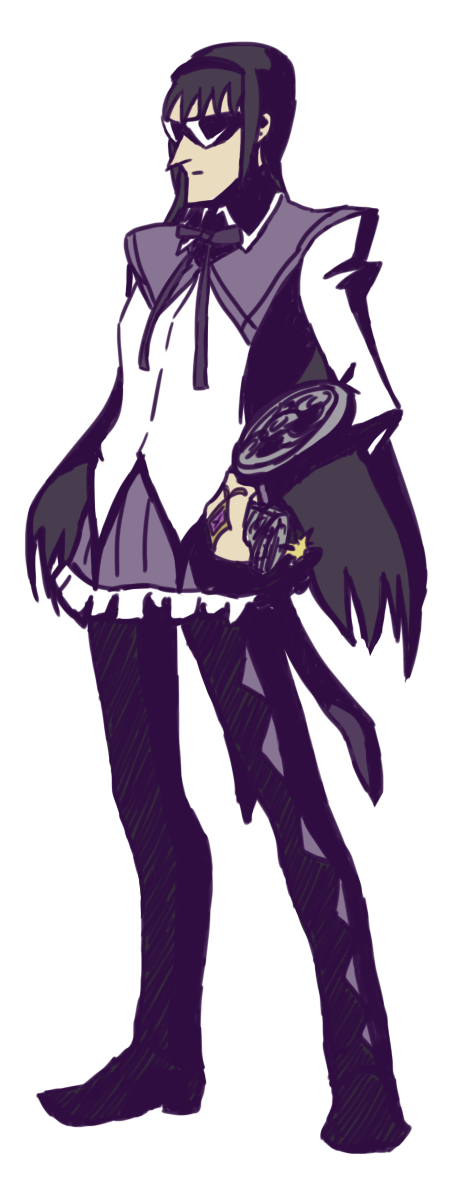akemi homura and sissel (mahou shoujo madoka magica and 1 more)