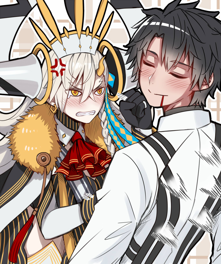 fujimaru ritsuka, olga marie animusphere, and u-olga marie (fate and 1 more) drawn by sanmoto_gorouzaemon
