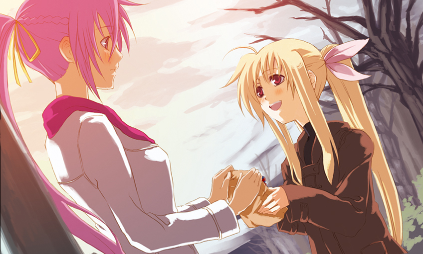 fate testarossa and signum (lyrical nanoha and 2 more) drawn by cosmic_(crownclowncosmic)