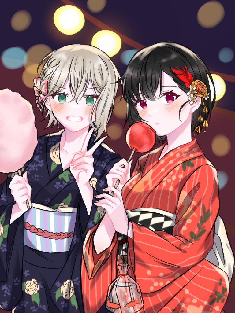 mitake ran and aoba moca (bang dream!) drawn by ba_bam