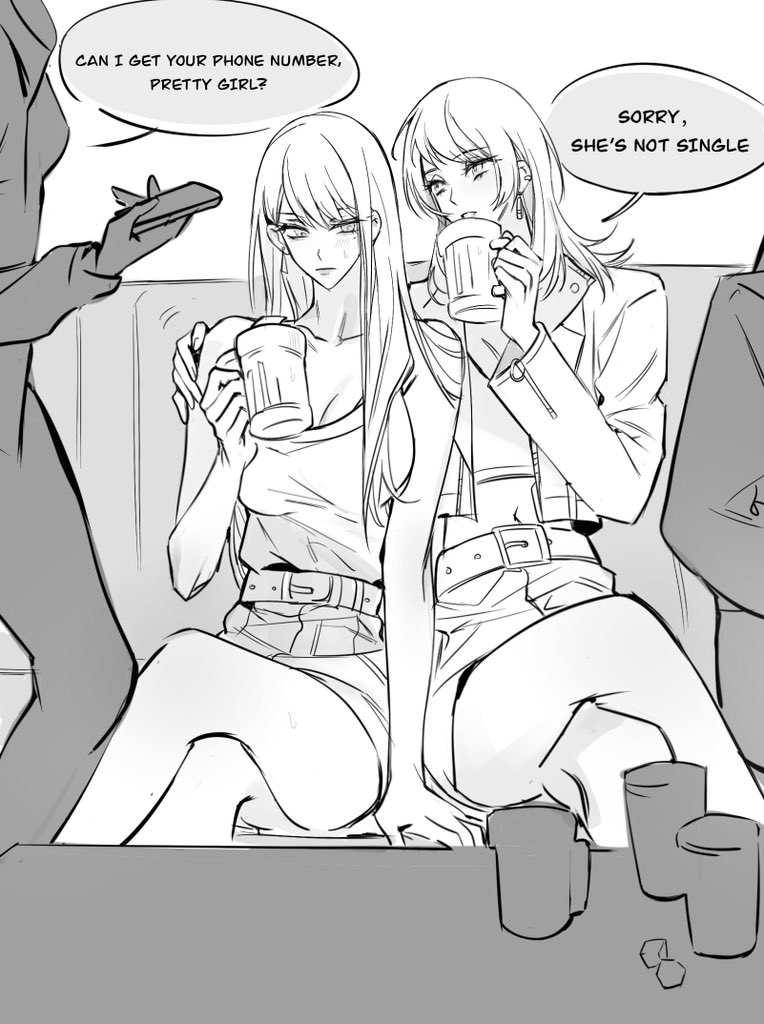 shiina taki and yahata umiri (bang dream! and 1 more) drawn by m_omoo