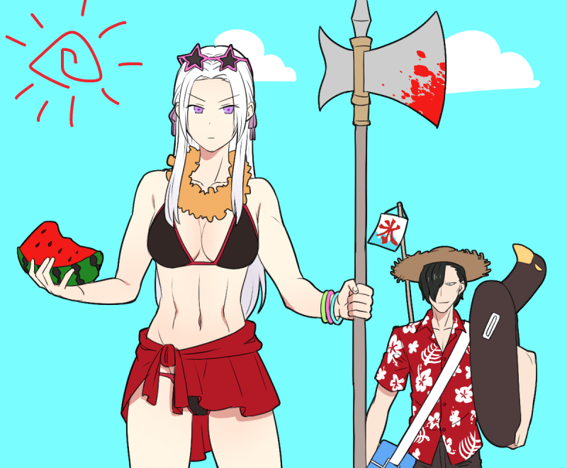 edelgard von hresvelg and hubert von vestra (fire emblem and 1 more) drawn by asutarou