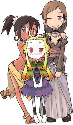 shilleka, kupala, and sakuya (sekaiju no meikyuu and 1 more) drawn by hashimoto_shin