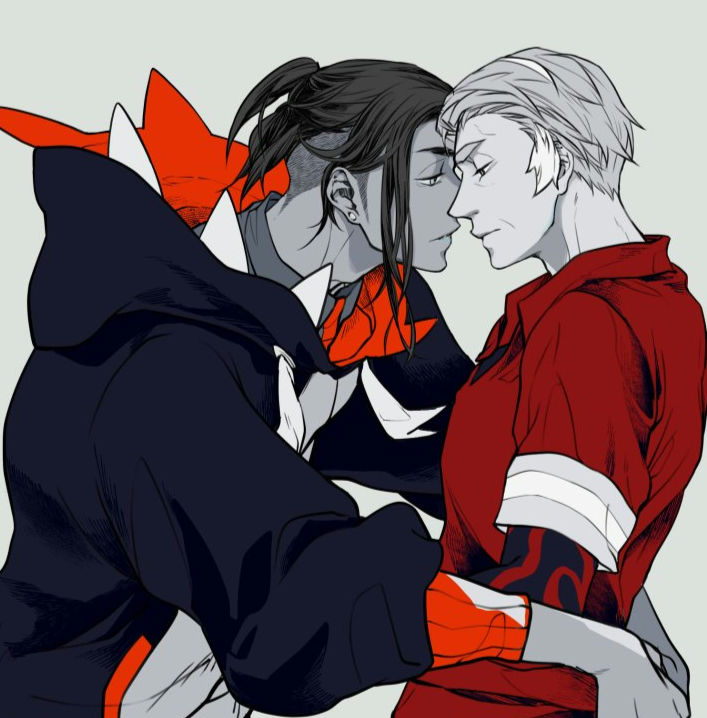 raihan and kabu (pokemon and 1 more) drawn by miyare_s