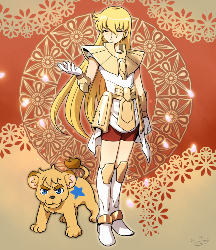virgo shaka and leo aiolia (saint seiya) drawn by mizuhara_aki