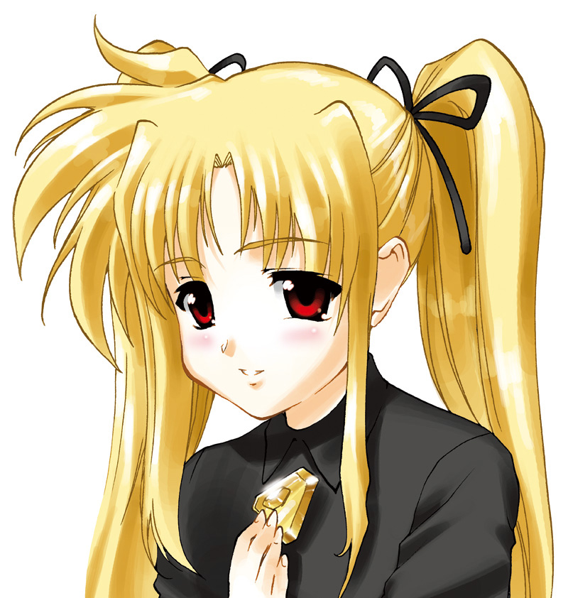 fate testarossa and bardiche (lyrical nanoha and 1 more) drawn by henshako