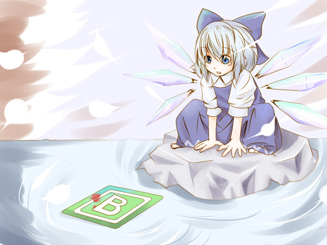 cirno (touhou) drawn by hato_return