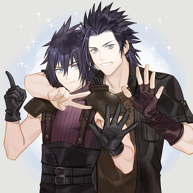 zack fair and noctis lucis caelum (final fantasy and 2 more) drawn by ginmu
