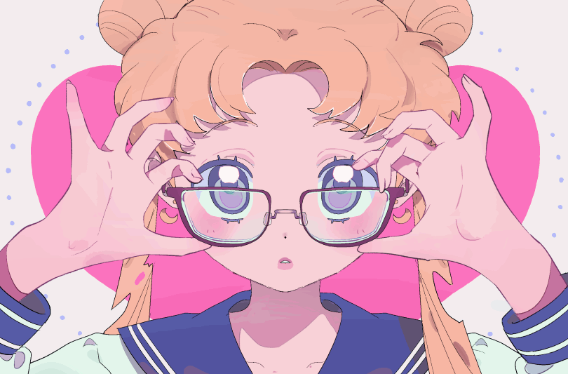 tsukino usagi and sailor moon (bishoujo senshi sailor moon) drawn by vivinos