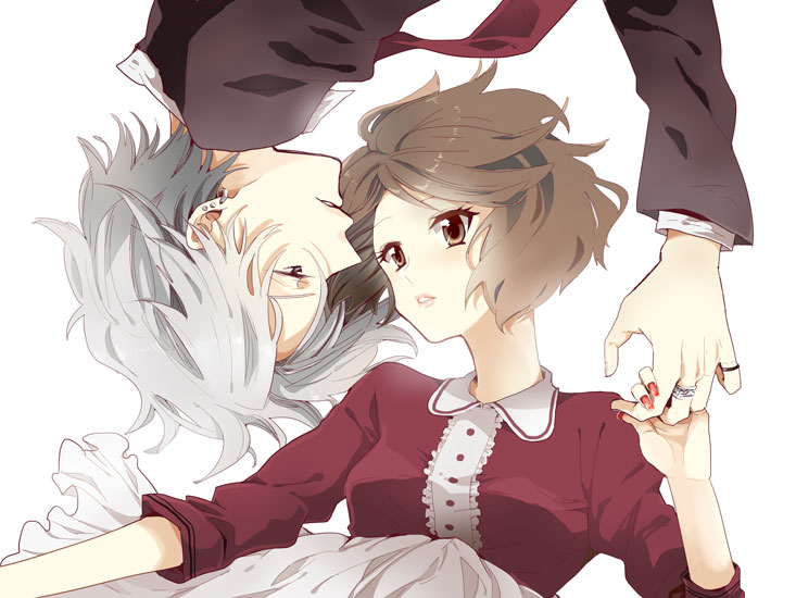 gokudera hayato and miura haru (katekyo hitman reborn!) drawn by new_yamari