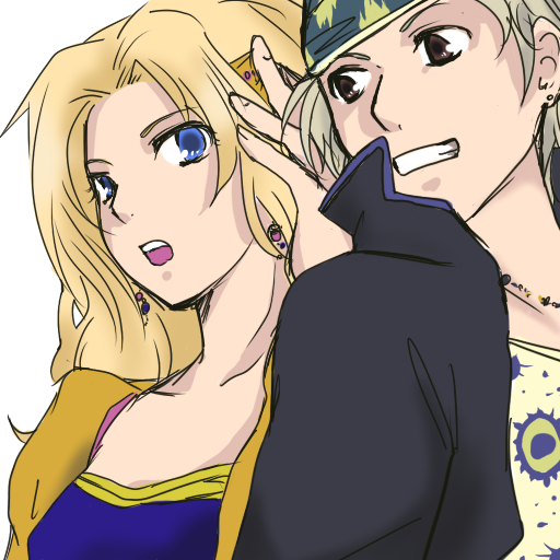 celes chere and locke cole (final fantasy and 1 more) drawn by shinocco