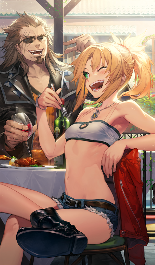 mordred, vlad iii, and shishigou kairi (fate and 1 more) drawn by kodama_(wa-ka-me)