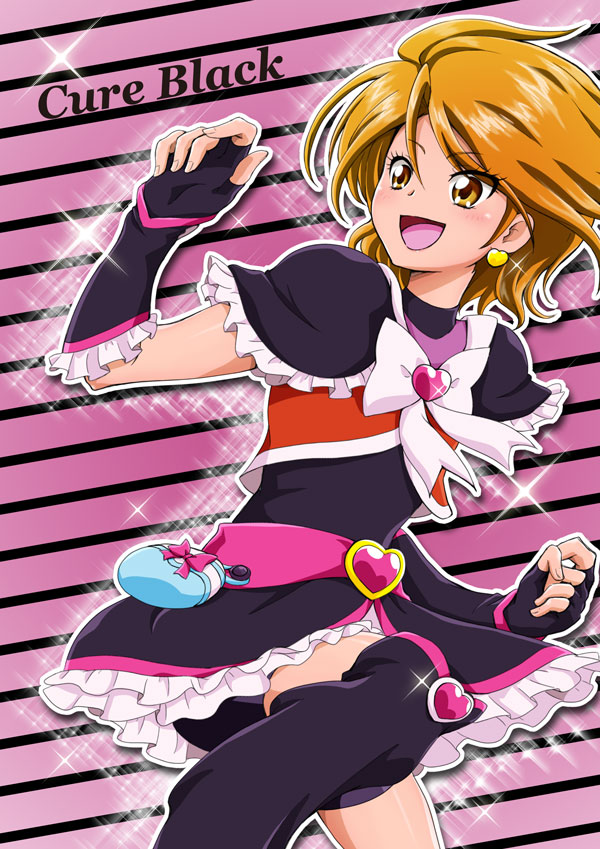 misumi nagisa and cure black (precure and 2 more) drawn by nita_(onakatohoppe)