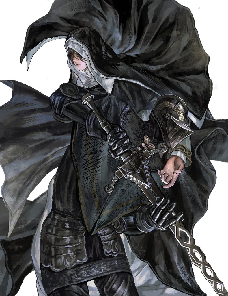 sister friede and sir vilhelm (dark souls and 1 more) drawn by bonley