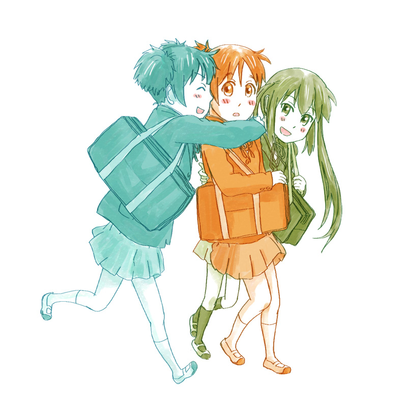 nakano azusa, hirasawa ui, and suzuki jun (k-on!) drawn by bonjin