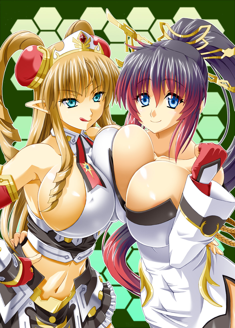 nanbu kaguya and neige hausen (super robot wars and 2 more) drawn by kumashiro_izuta