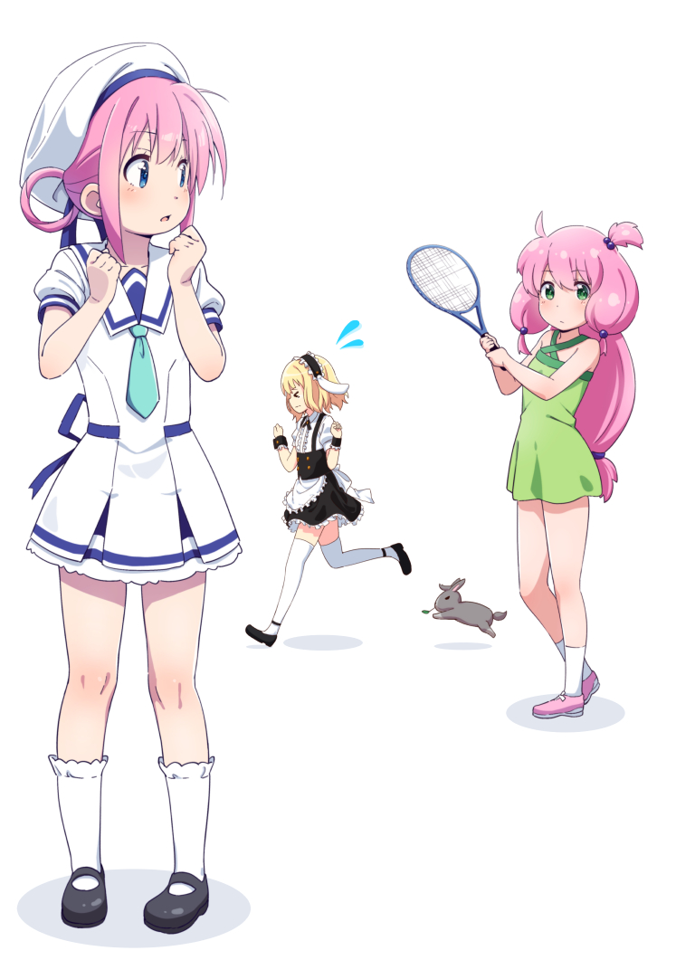 kirima syaro, wild geese, sherlock shellingford, and shinjou kanae (gochuumon wa usagi desu ka? and 2 more) drawn by jabittoson