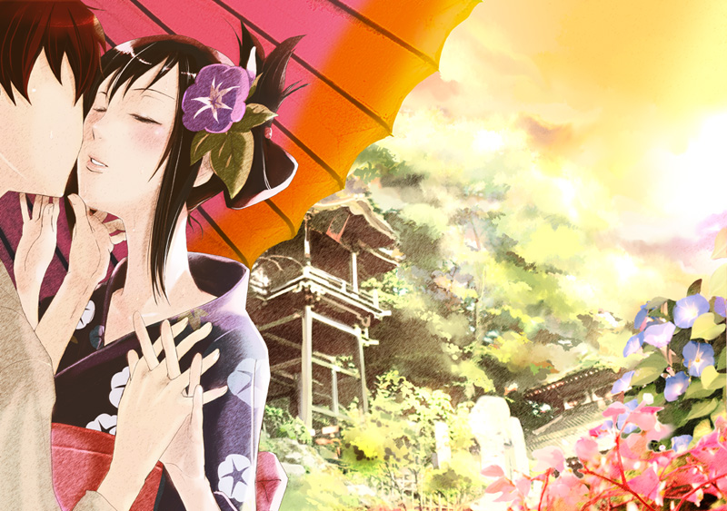 shinohara natsuki and koiso kenji (summer wars) drawn by nanase_jiro