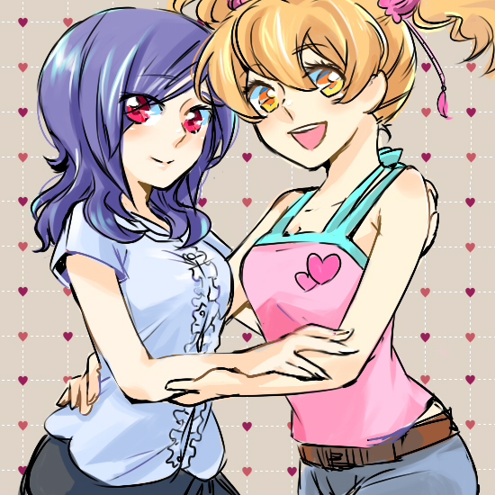 higashi setsuna and momozono love (precure and 1 more) drawn by makura00