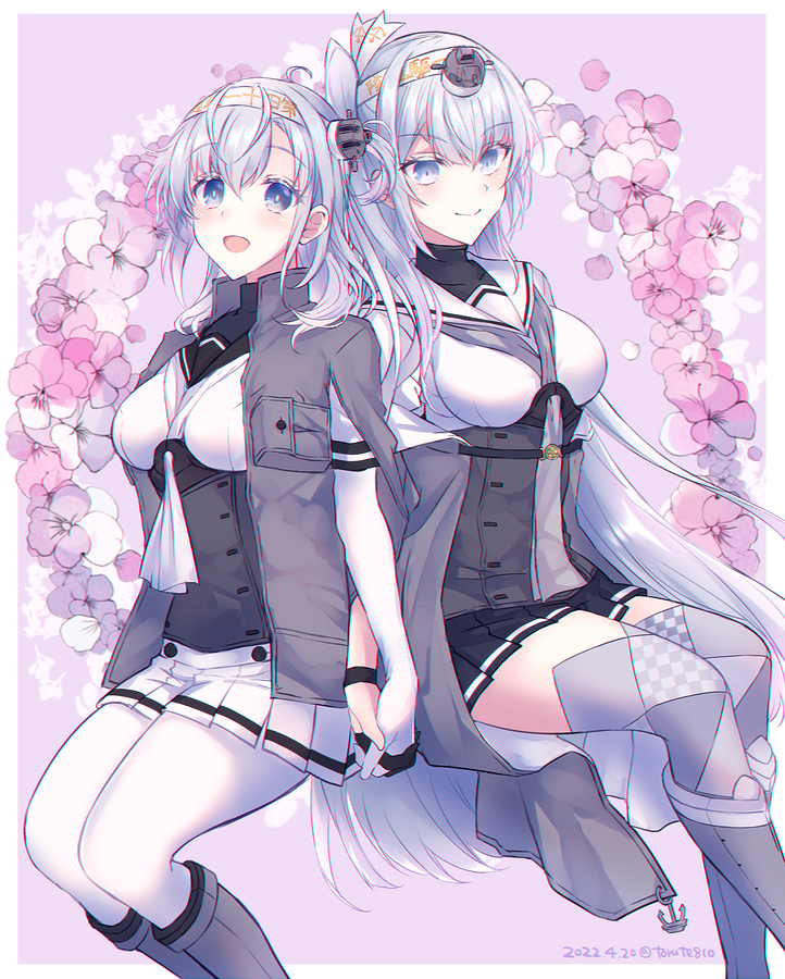 suzutsuki and fuyutsuki (kantai collection) drawn by kabocha_torute