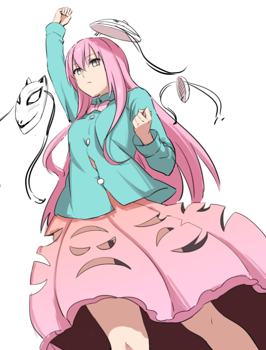 hata no kokoro (touhou) drawn by leon_(mikiri_hassha)