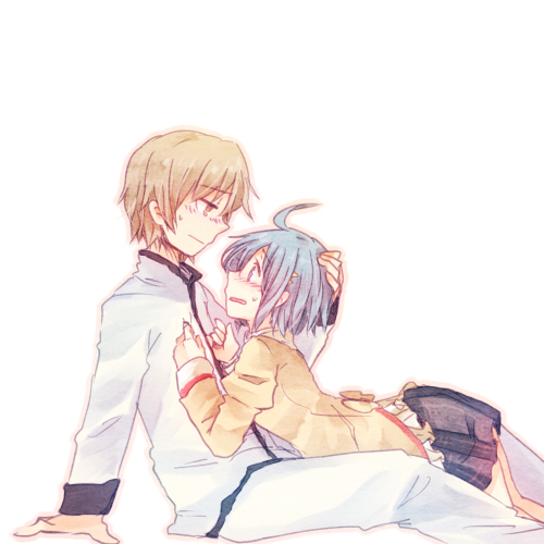 miki sayaka and kamijou kyousuke (mahou shoujo madoka magica) drawn by mizuki_(flowerlanguage)