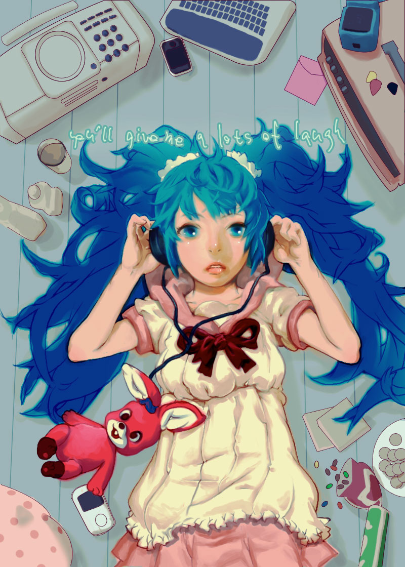 hatsune miku (vocaloid and 1 more) drawn by 12_(xaenedju)