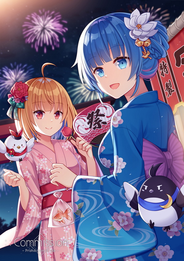 towa and setsuna (shironeko project) drawn by hitsuki_rei