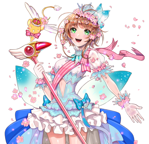 kinomoto sakura and kero (cardcaptor sakura) drawn by kkamang_egg
