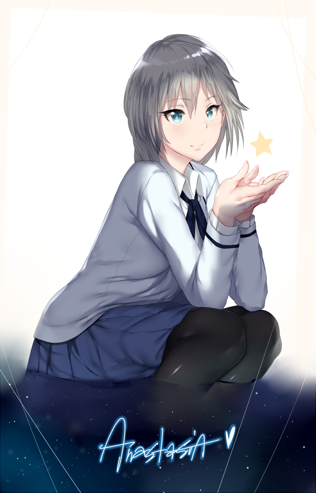 anastasia (idolmaster and 1 more) drawn by hews