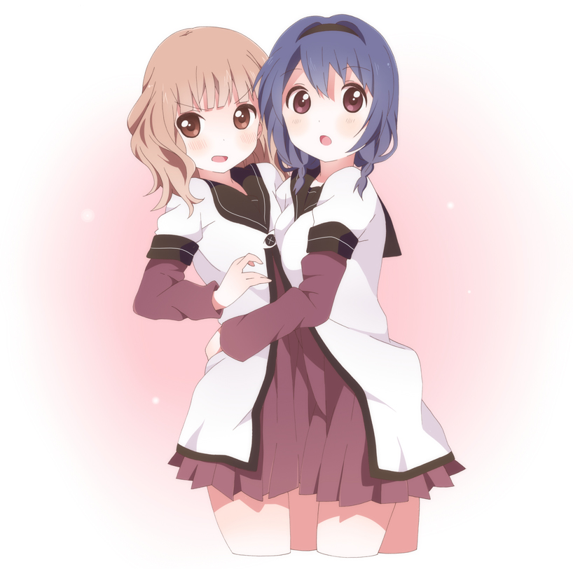 oomuro sakurako and furutani himawari (yuruyuri) drawn by kumakichi_(toshigat)