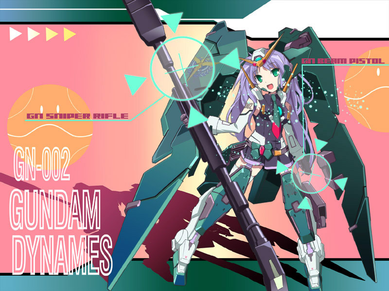 haro and gundam dynames (gundam and 1 more) drawn by okiura