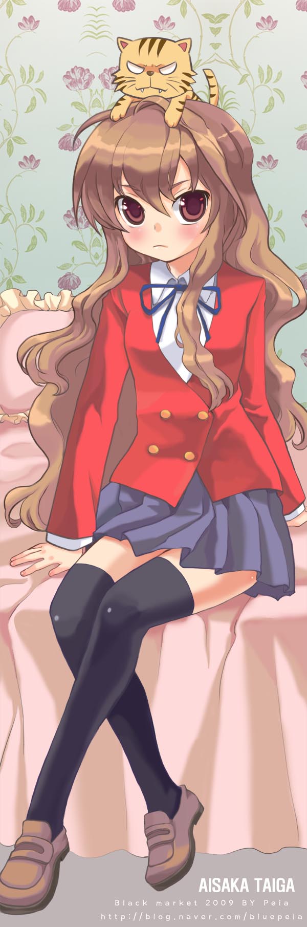 aisaka taiga and palmtop tiger (toradora!) drawn by peia