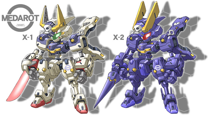 crossbone gundam x-1 and crossbone gundam x-2 (gundam and 2 more) drawn by tanimeso