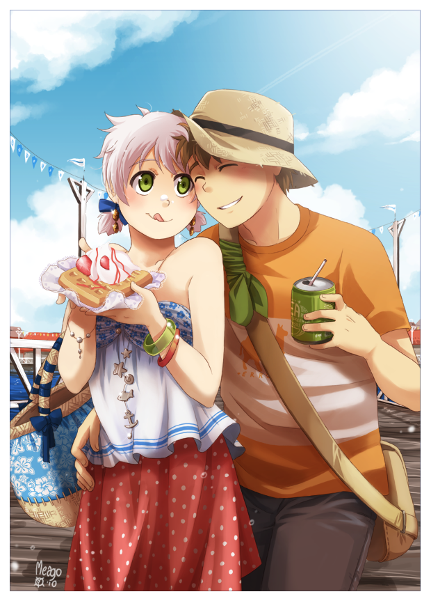 emily and bob (original) drawn by meago