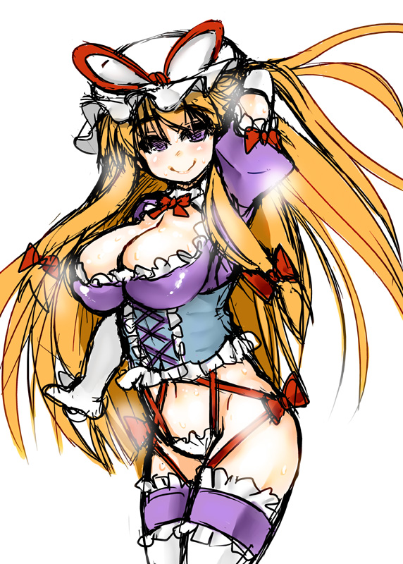 yakumo yukari (touhou and 1 more) drawn by mabuchoco_m