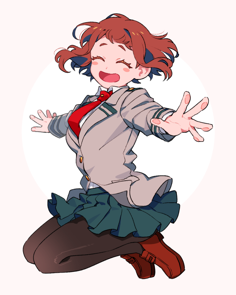 uraraka ochaco (boku no hero academia) drawn by mommorua
