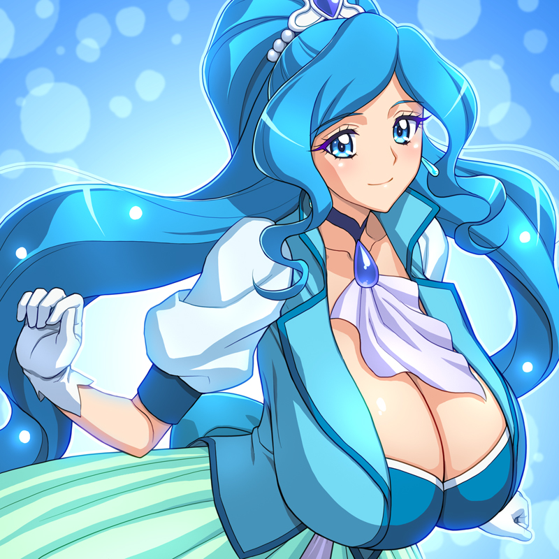 sawaizumi chiyu and cure fontaine (precure and 1 more) drawn by magaki_ryouta
