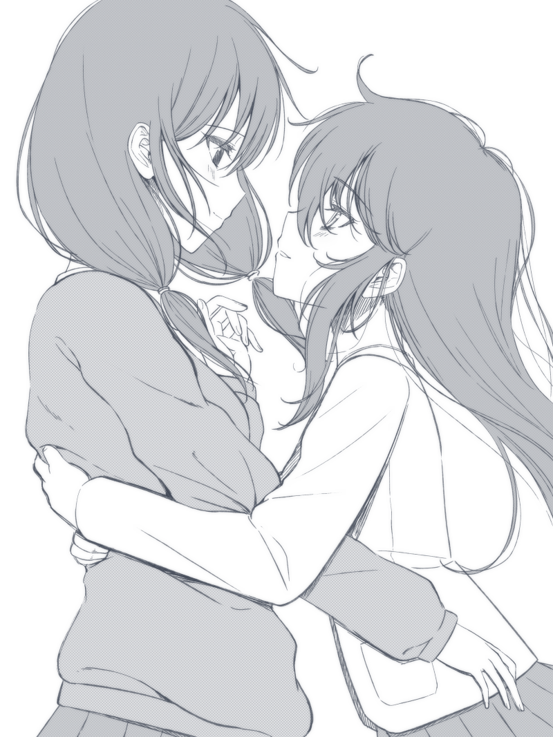 kuroki tomoko and tamura yuri (watashi ga motenai no wa dou kangaetemo omaera ga warui!) drawn by tamezou
