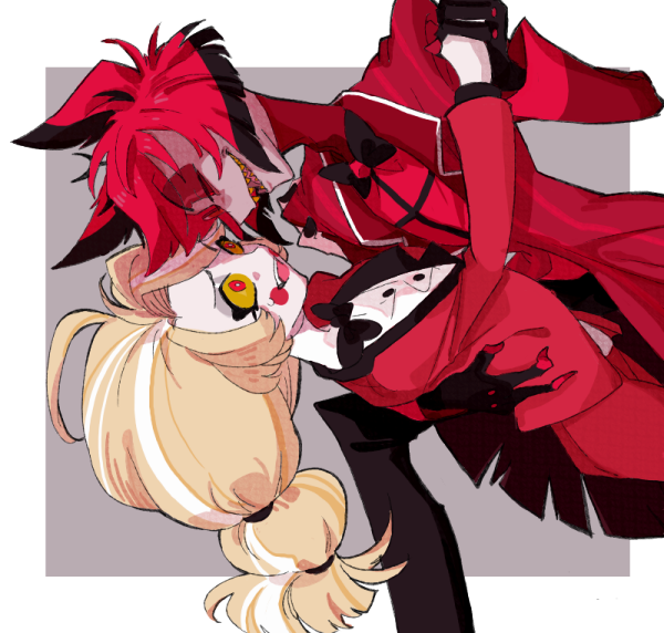 charlie morningstar and alastor (hazbin hotel) drawn by o9r