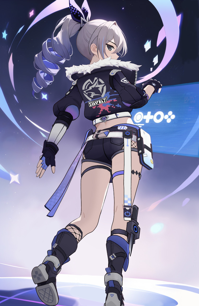 silver wolf (honkai and 1 more) drawn by prickly-chan_(ycactussprout)