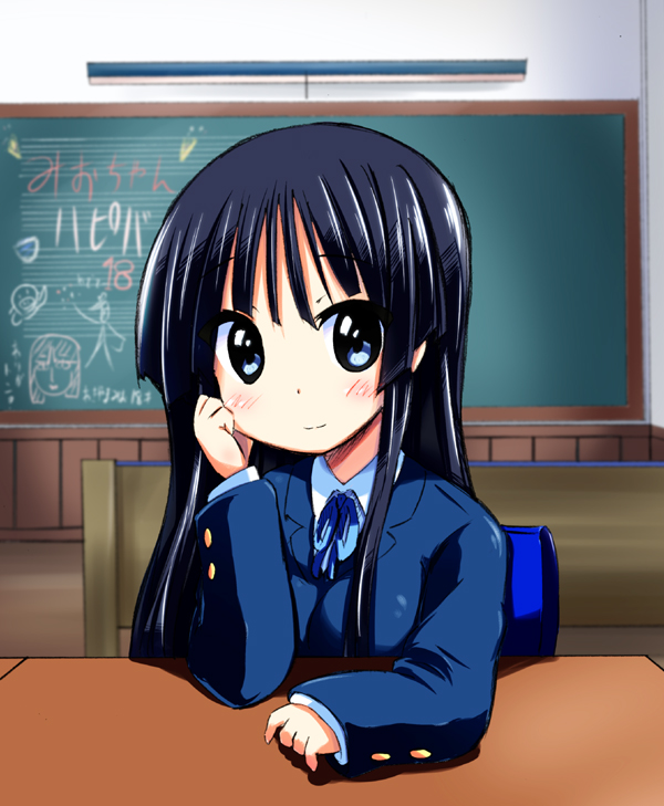 akiyama mio (k-on!) drawn by kurou_(quadruple_zero)