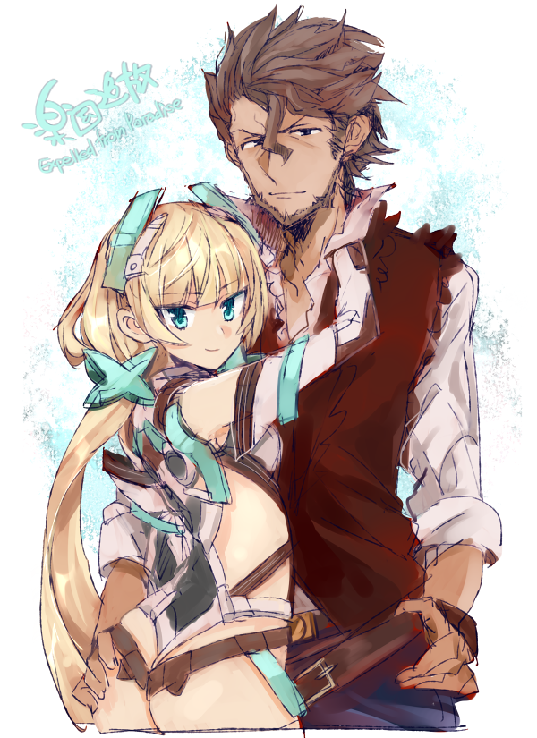 angela balzac and zarik kajiwara (rakuen tsuihou) drawn by yukko